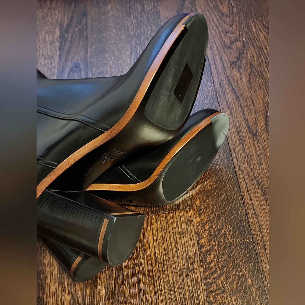 $1550 Brand New 100% Auth Fendi Over the Knee Black Leather Boots Sz 39 9 - Picture 11 of 13